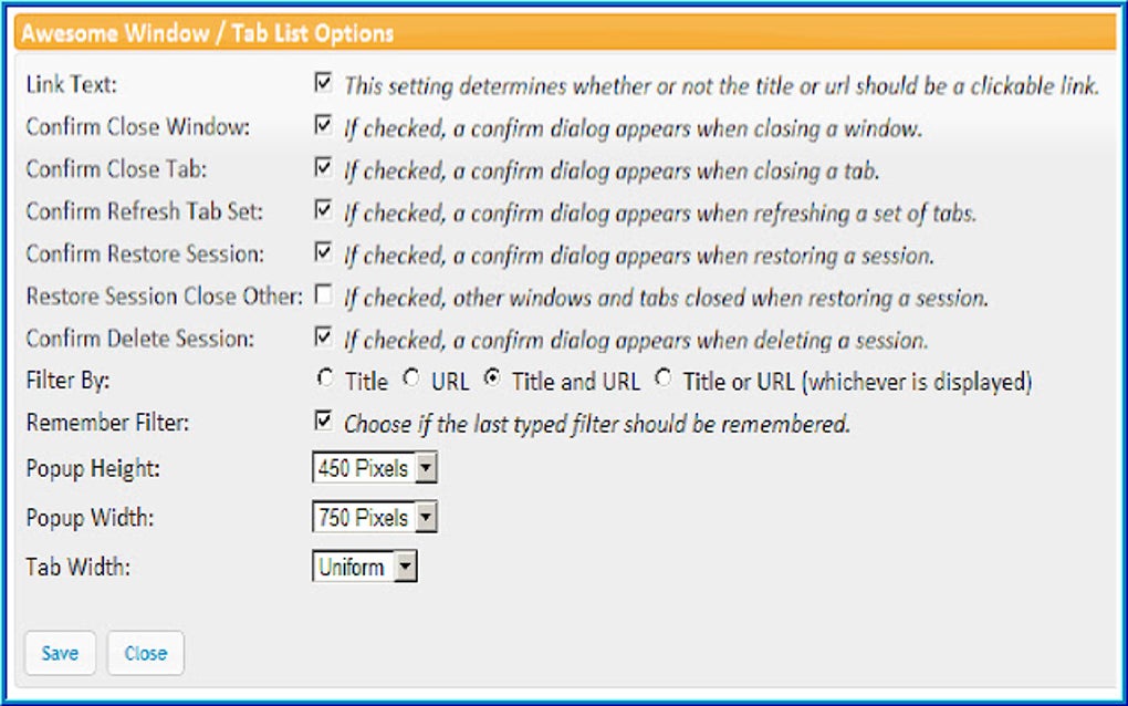 Awesome Window & Tab Manager para Google Chrome - Extensión Descargar