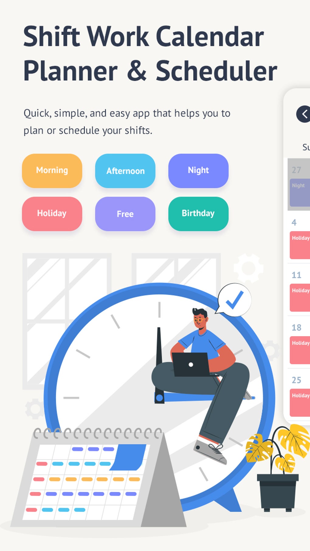 Shift Work Calendar Planner Android 