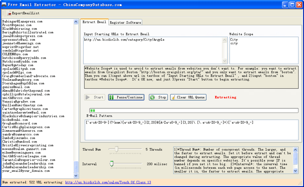 email extractor from url