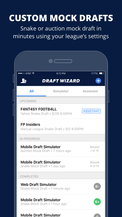 Fantasy Football Draft Wizard لنظام iPhone - تنزيل