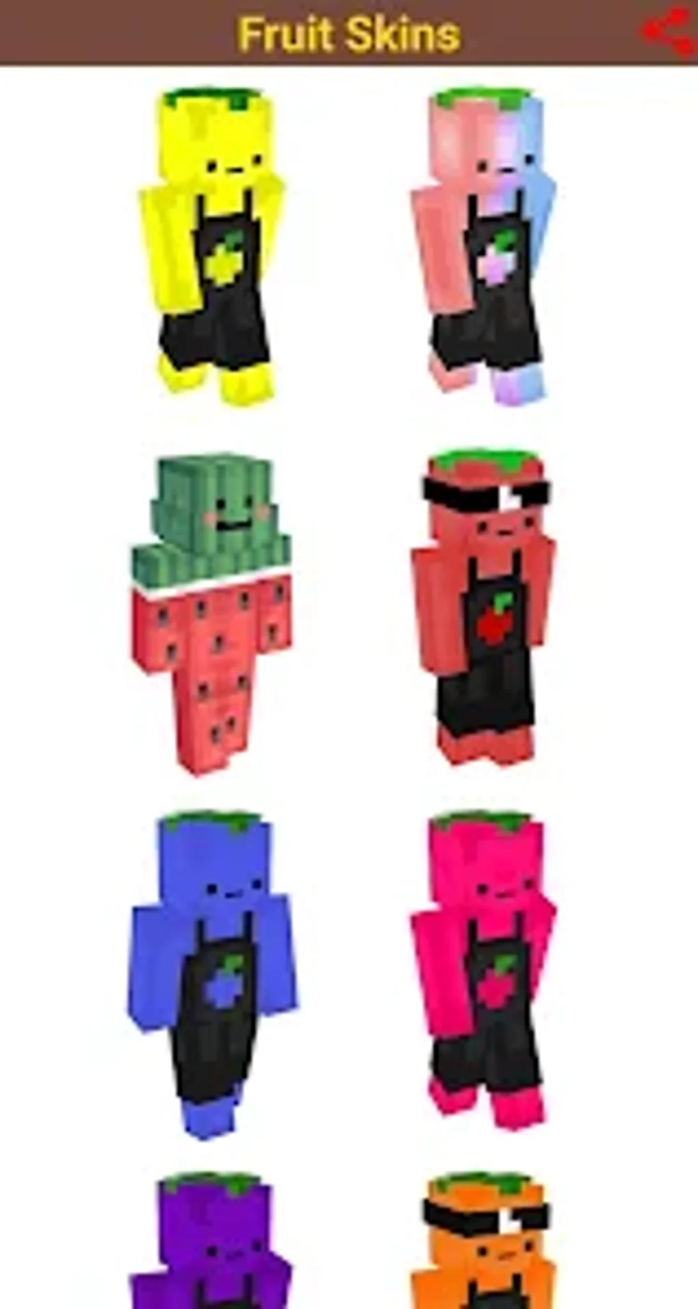 Fruit Skins For Minecraft PE For Android Download