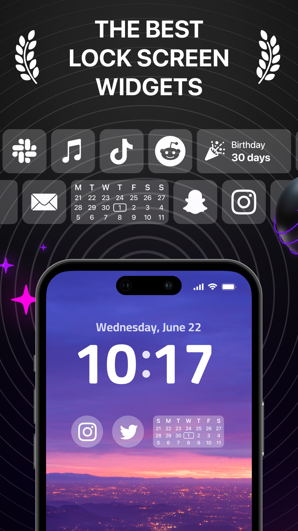 Lock Screen Widgets Themes для iPhone — Скачать