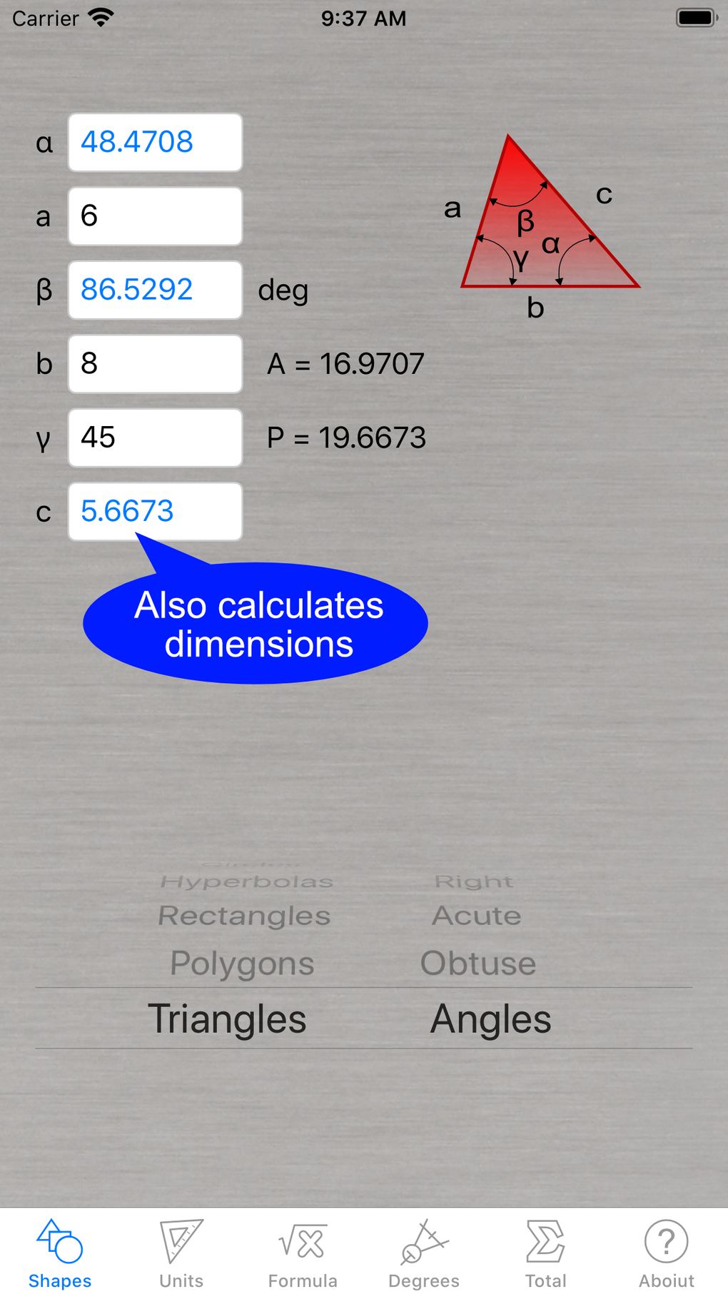 Area Calculator for iPhone - Download