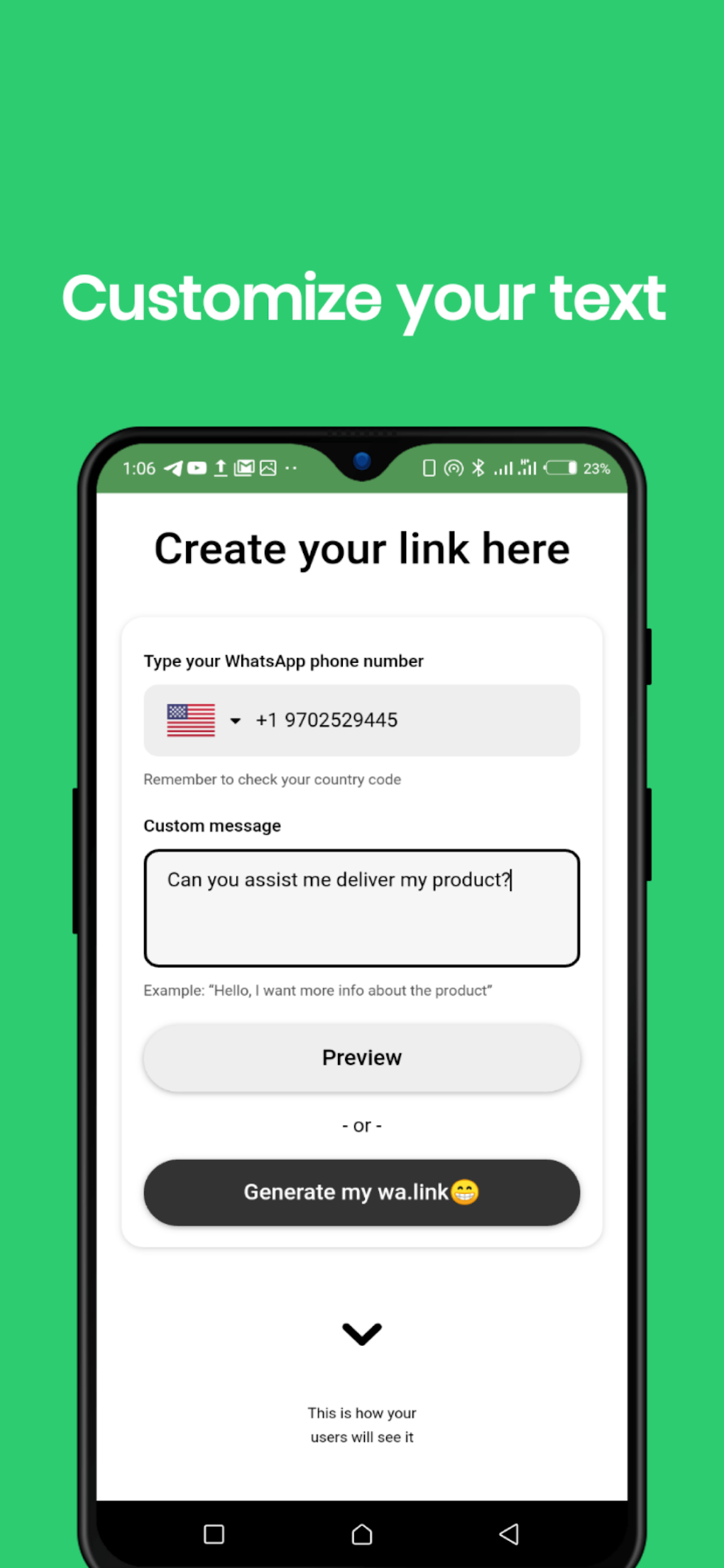 Wa link Generator для Android — Скачать