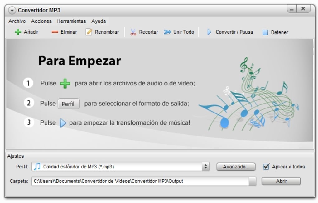 Azul Visión general editorial Convertidor MP3 - Descargar