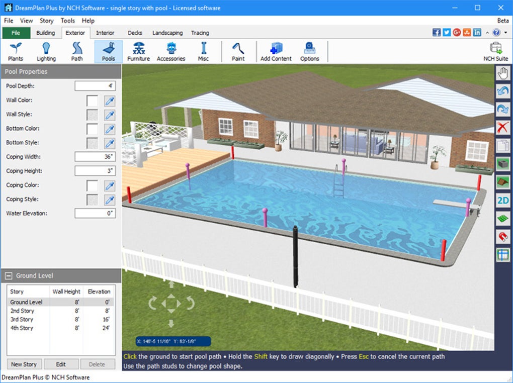 NCH DreamPlan Home Designer Plus 8.39 for windows download