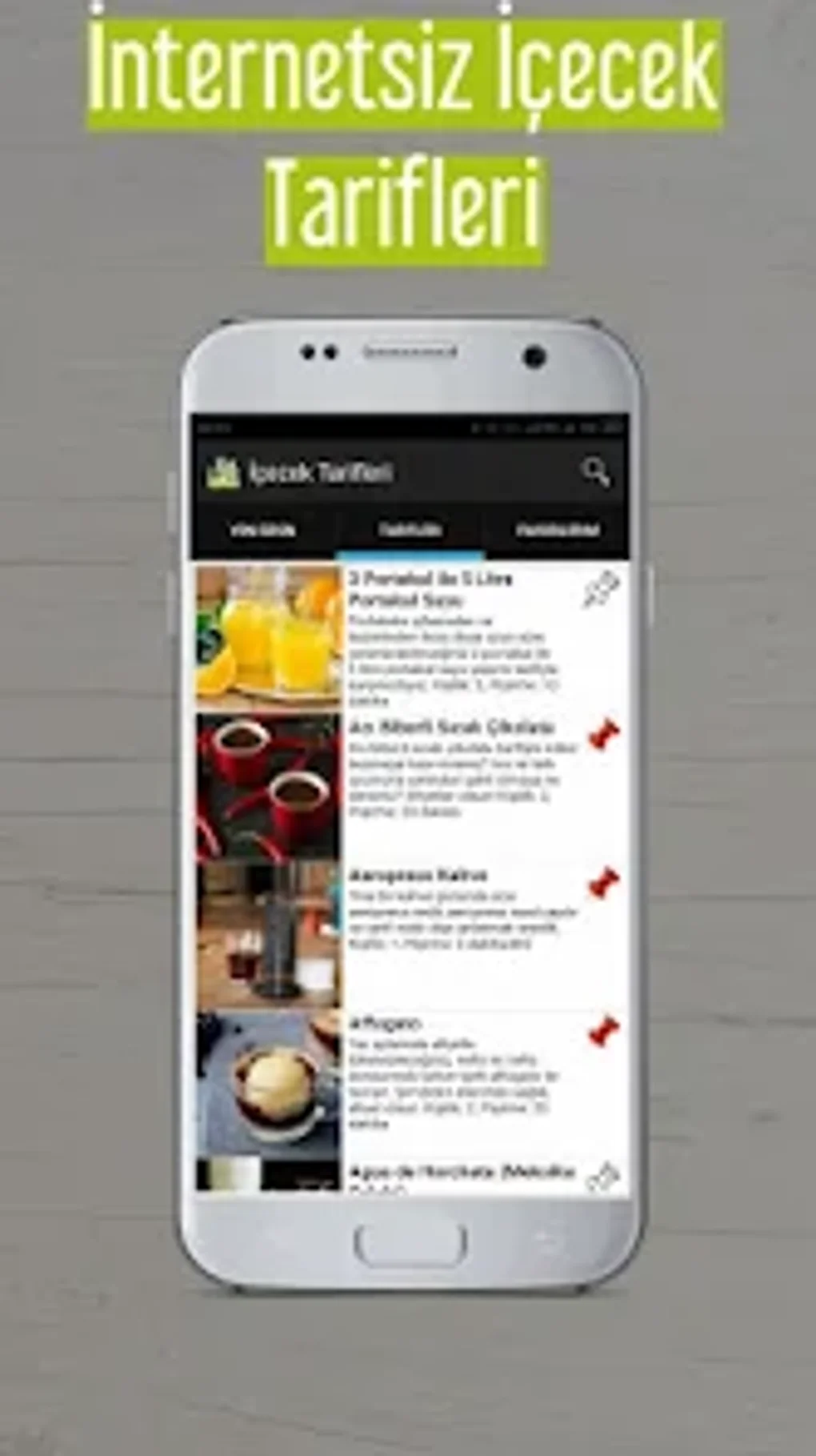 İnternetsiz İçecek Tarifleri для Android — Скачать
