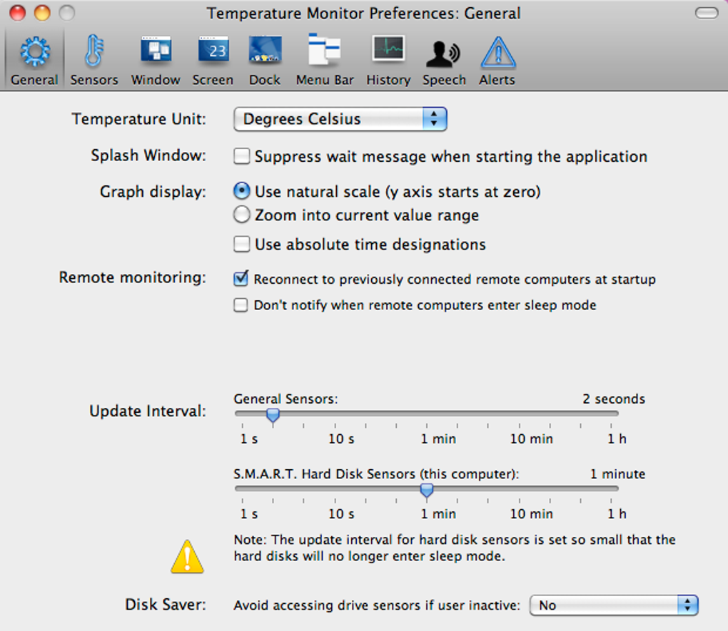 cpu temperature monitor mac os x