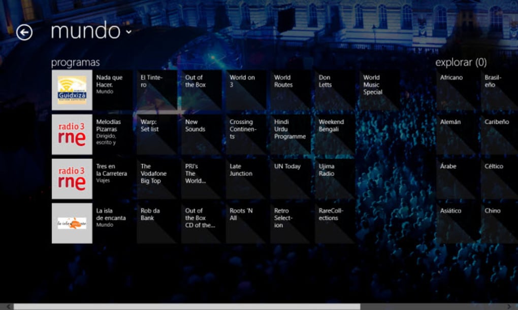 TuneIn Radio para Windows 10