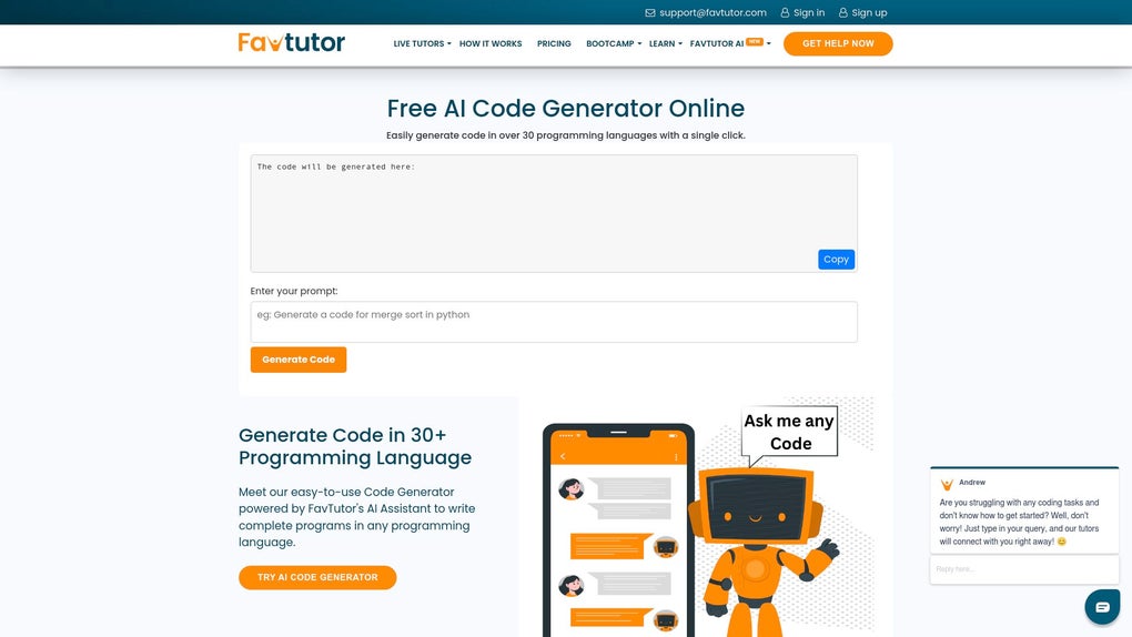 Favtutor per Programmazione basata su IA: recensione, funzionalità e ...
