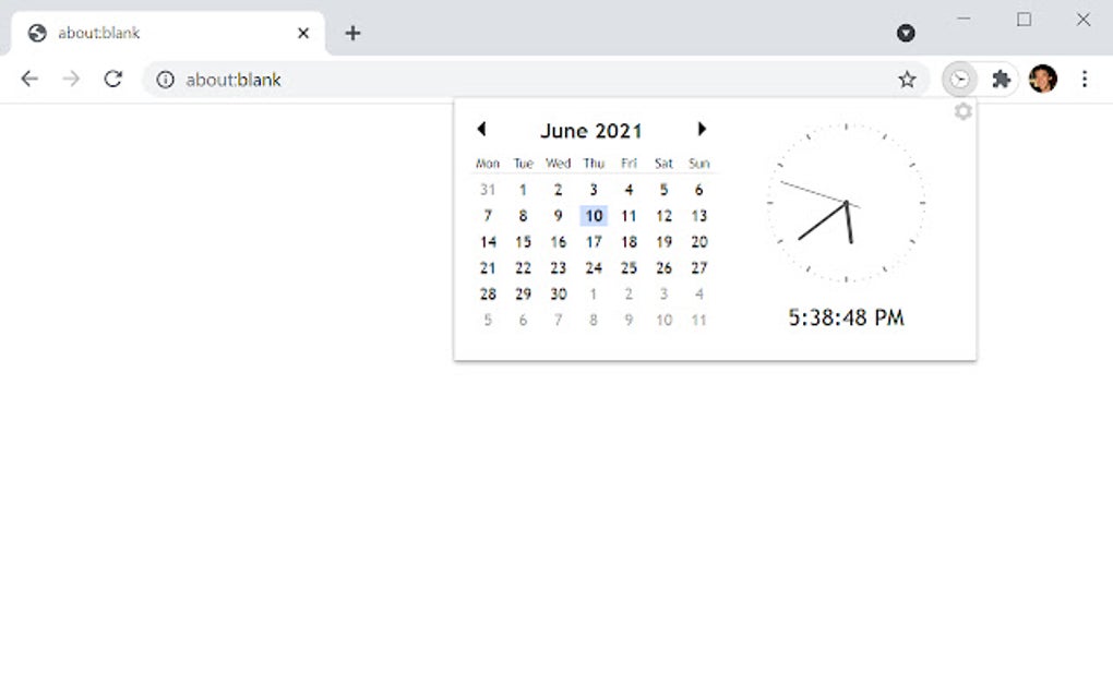 Calendar Clock for Google Chrome Extension Download