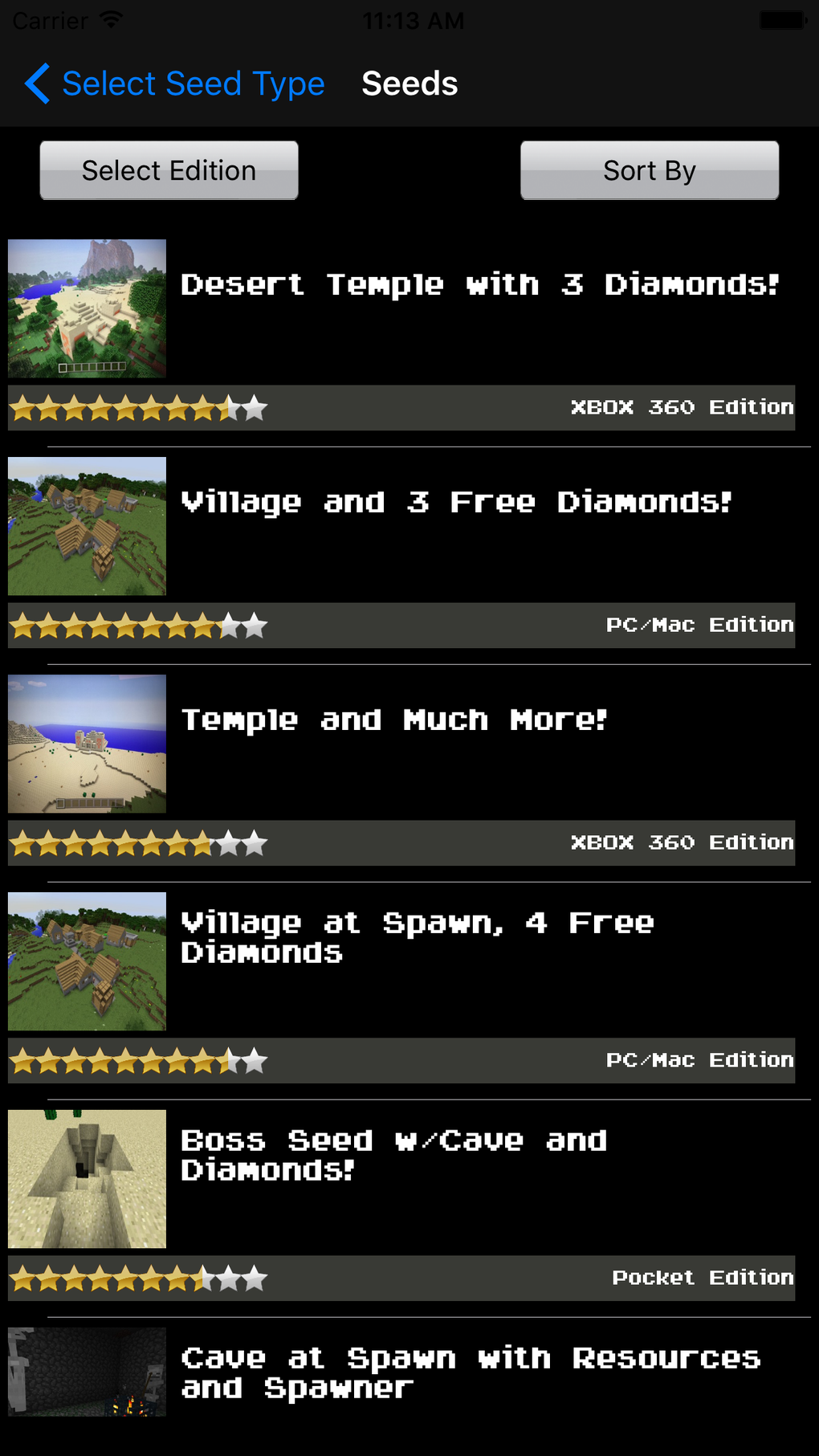 Amazing seeds for minecraft for iphone download