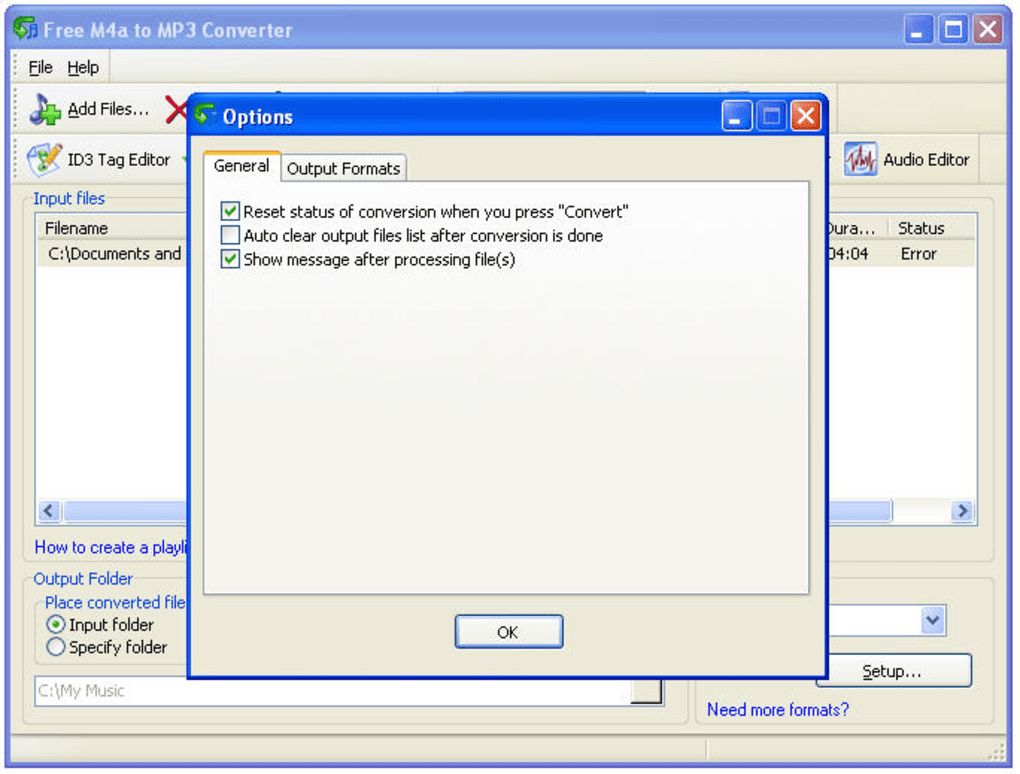 mp3 to m4a converter for windows