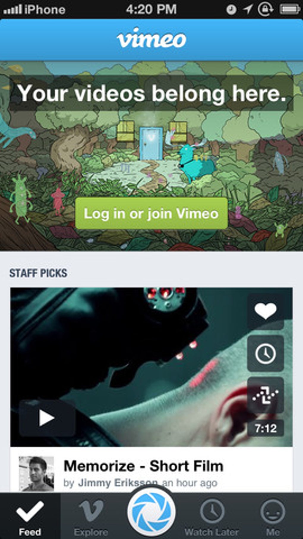 Vimeo Unlock Video Power pour iPhone Télécharger