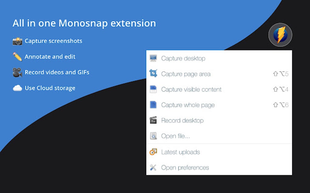 Monosnap cho Google Chrome - Tiện ích mở rộng Tải về