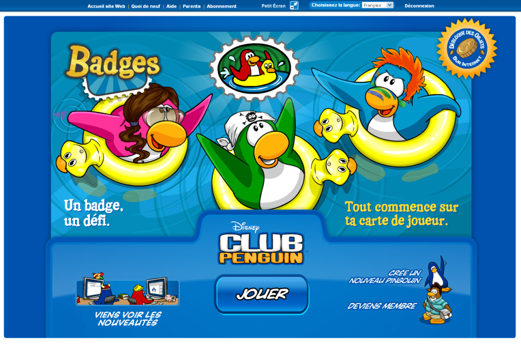 Club Penguin para Web Apps