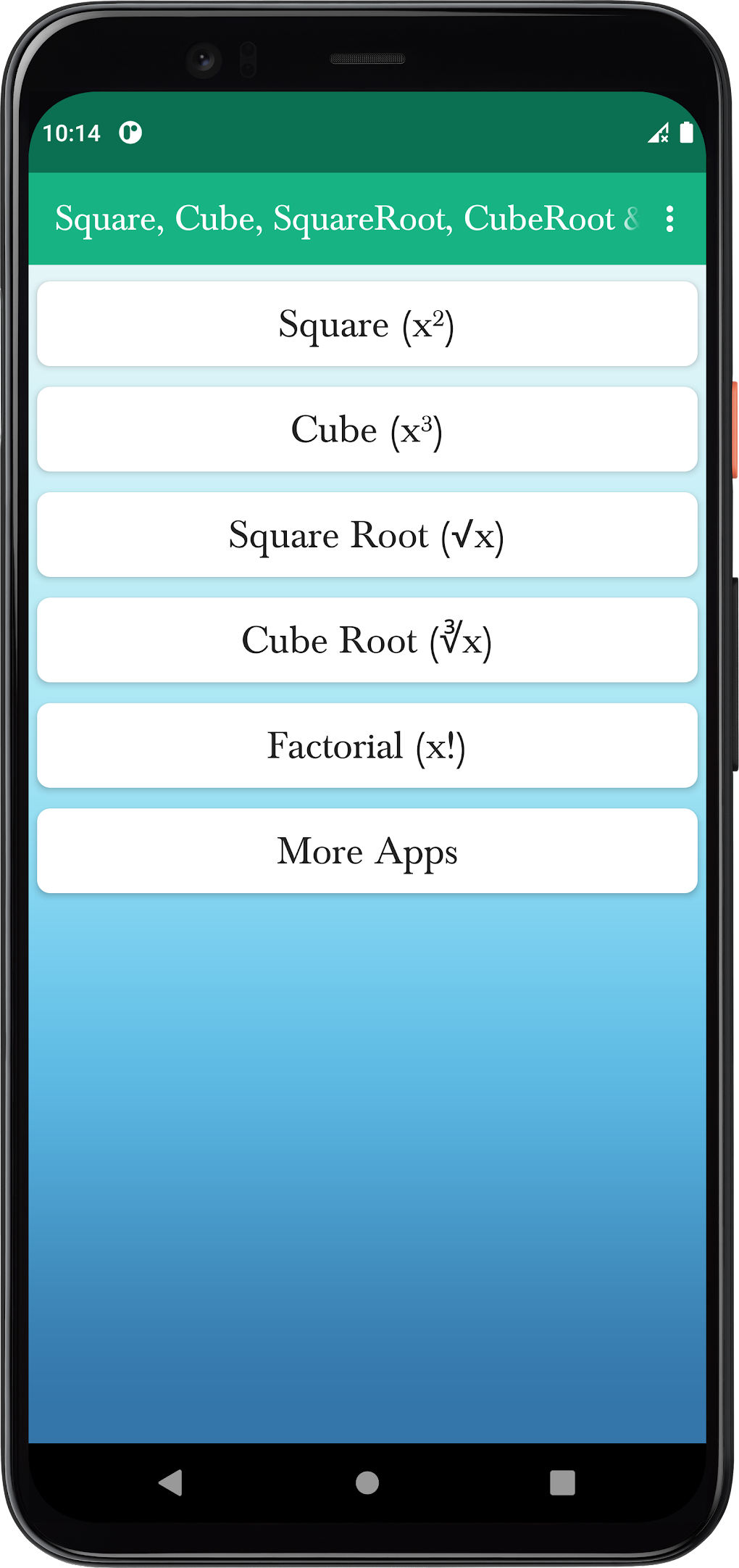 Square Cube Root Factorial для Android — Скачать