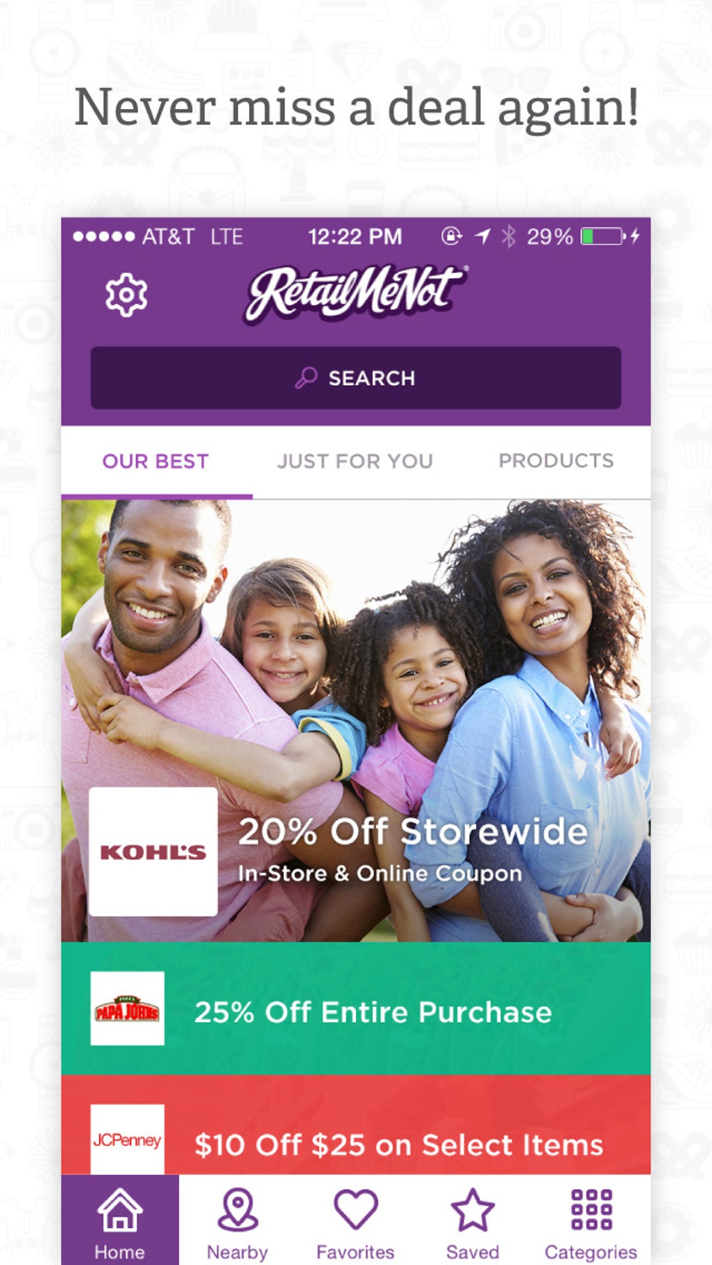RetailMeNot Coupons Cashback For IPhone Download