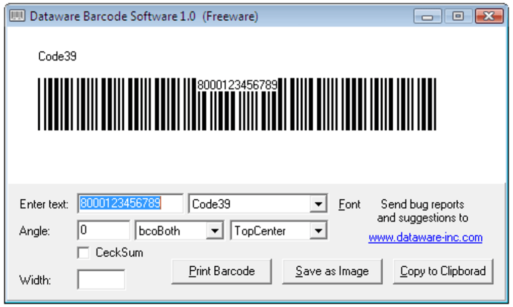 Barcode Software Télécharger