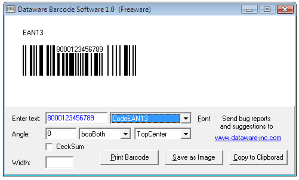 Barcode software download.