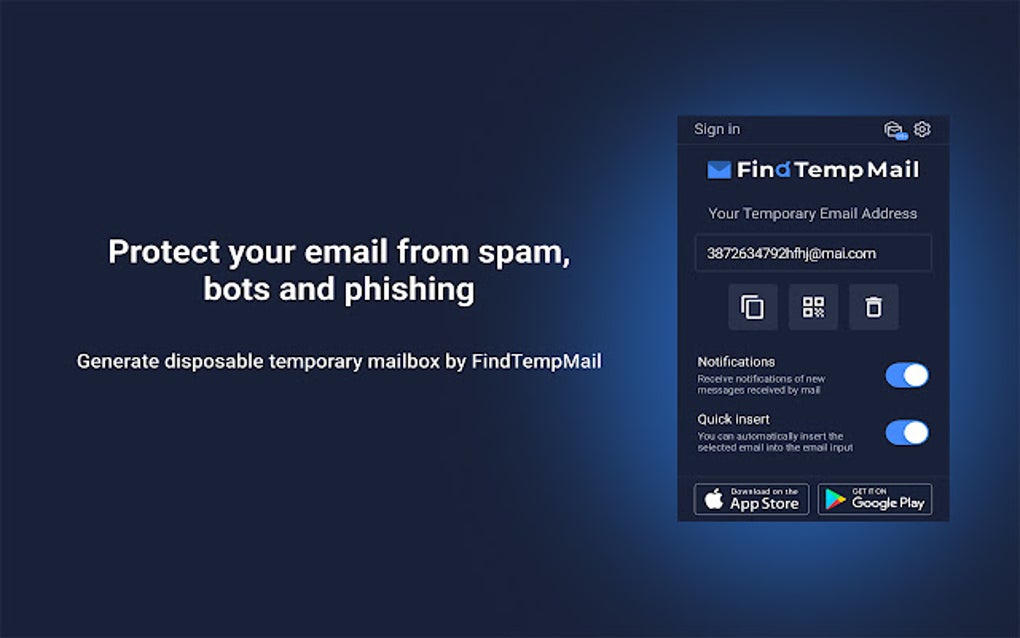 Findtempmail fast temp mail generator para google chrome extensi n