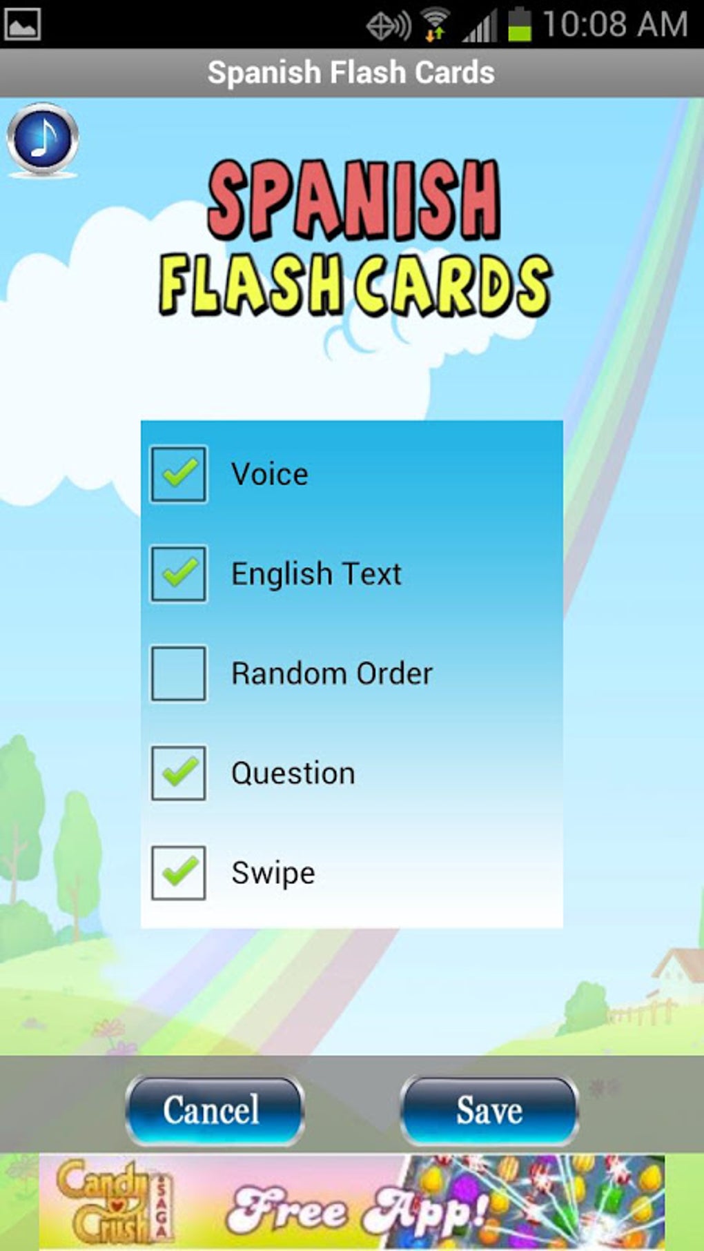 Spanish baby flashcards apk android 
