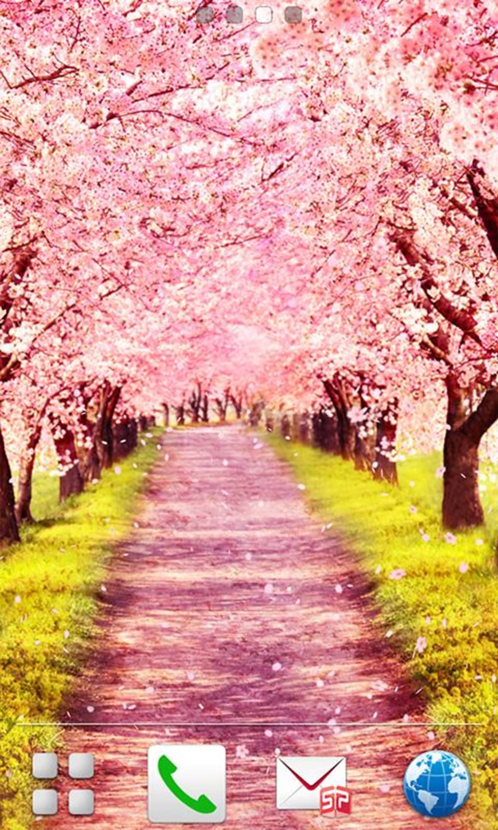 子供向けぬりえ 新鮮な桜 スマホ 壁紙