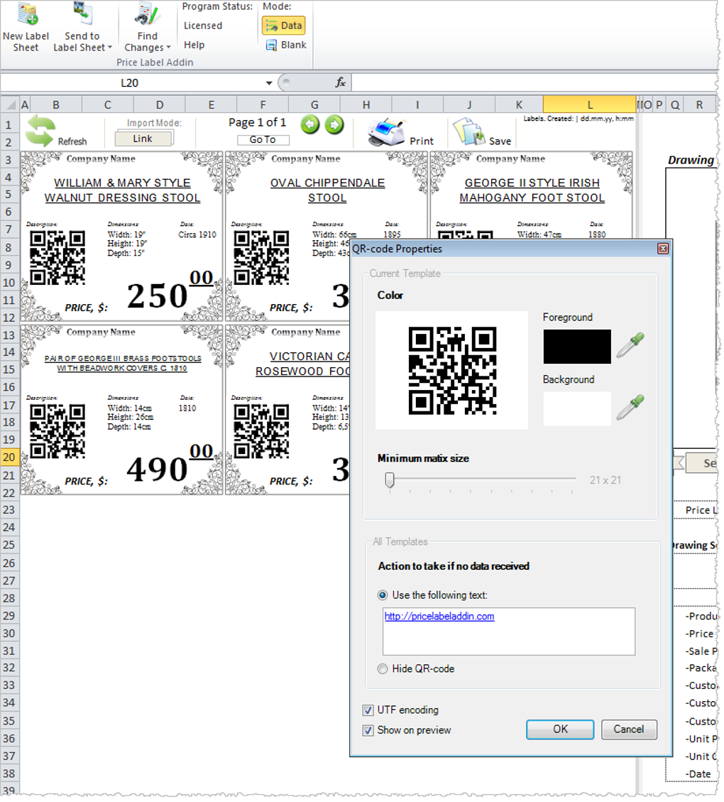 Price Label Addin For Microsoft Office Excel Download