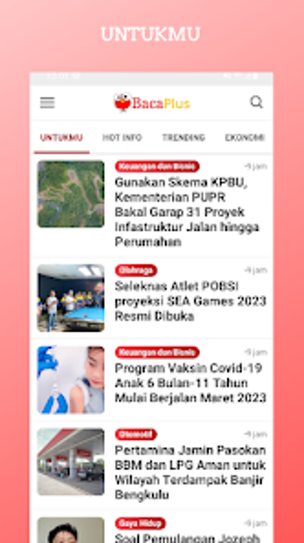 BACA Plus Berita Hiburan for Android Download BACA Plus Berita Hiburan for Android Download