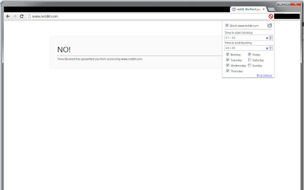 Time Blocked for Google Chrome - Extension Download