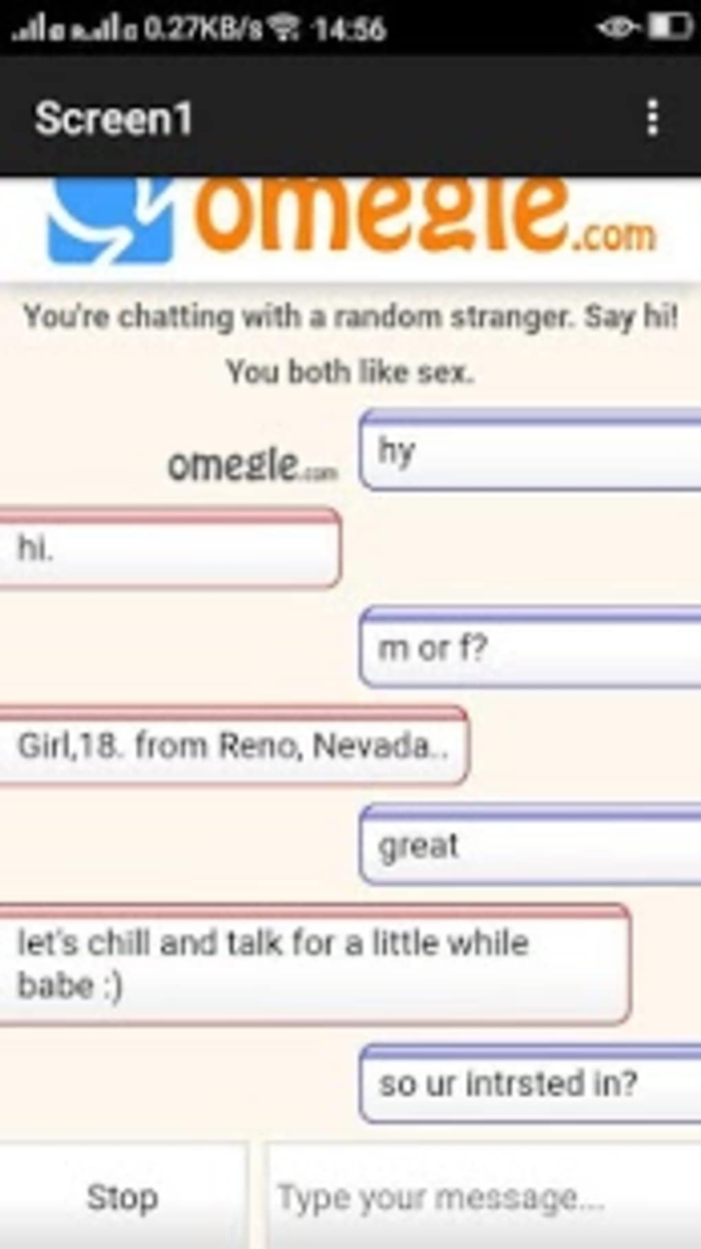 Omegle talk to strangers chat