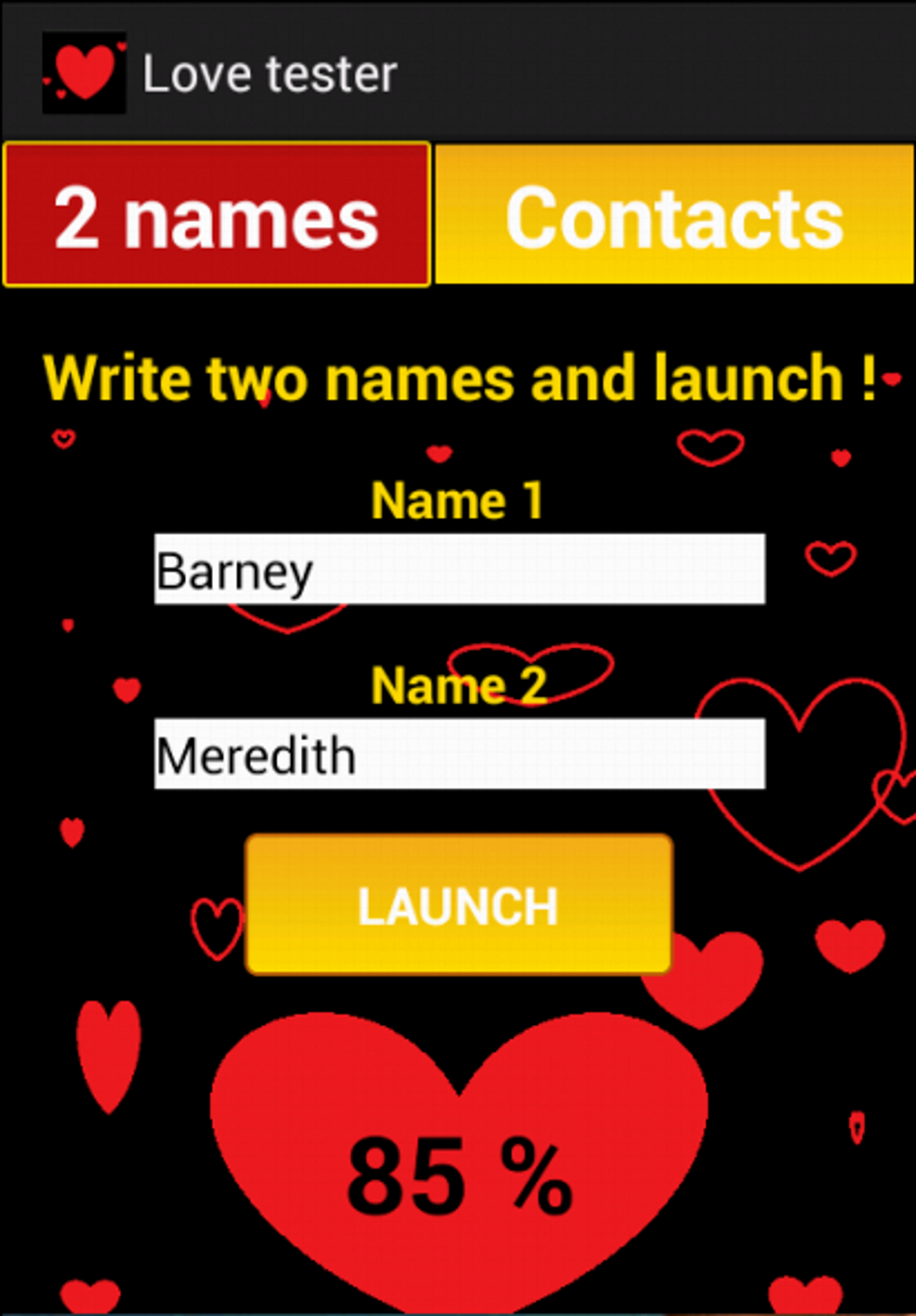 Compatibility love tester APK for Android - Download