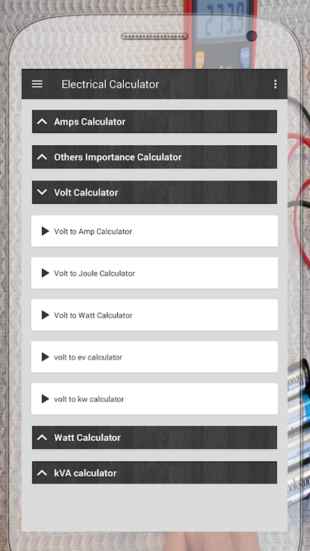 Electrical Calculator APK для Android — Скачать