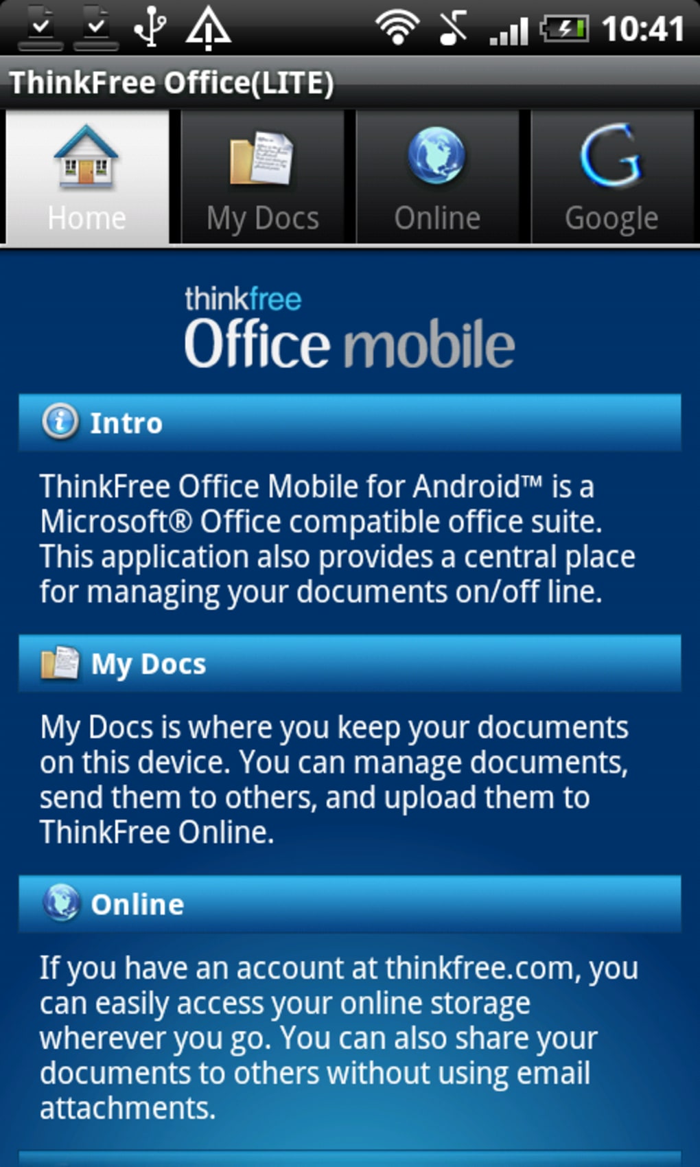 ThinkFree Office viewer for Android - Download