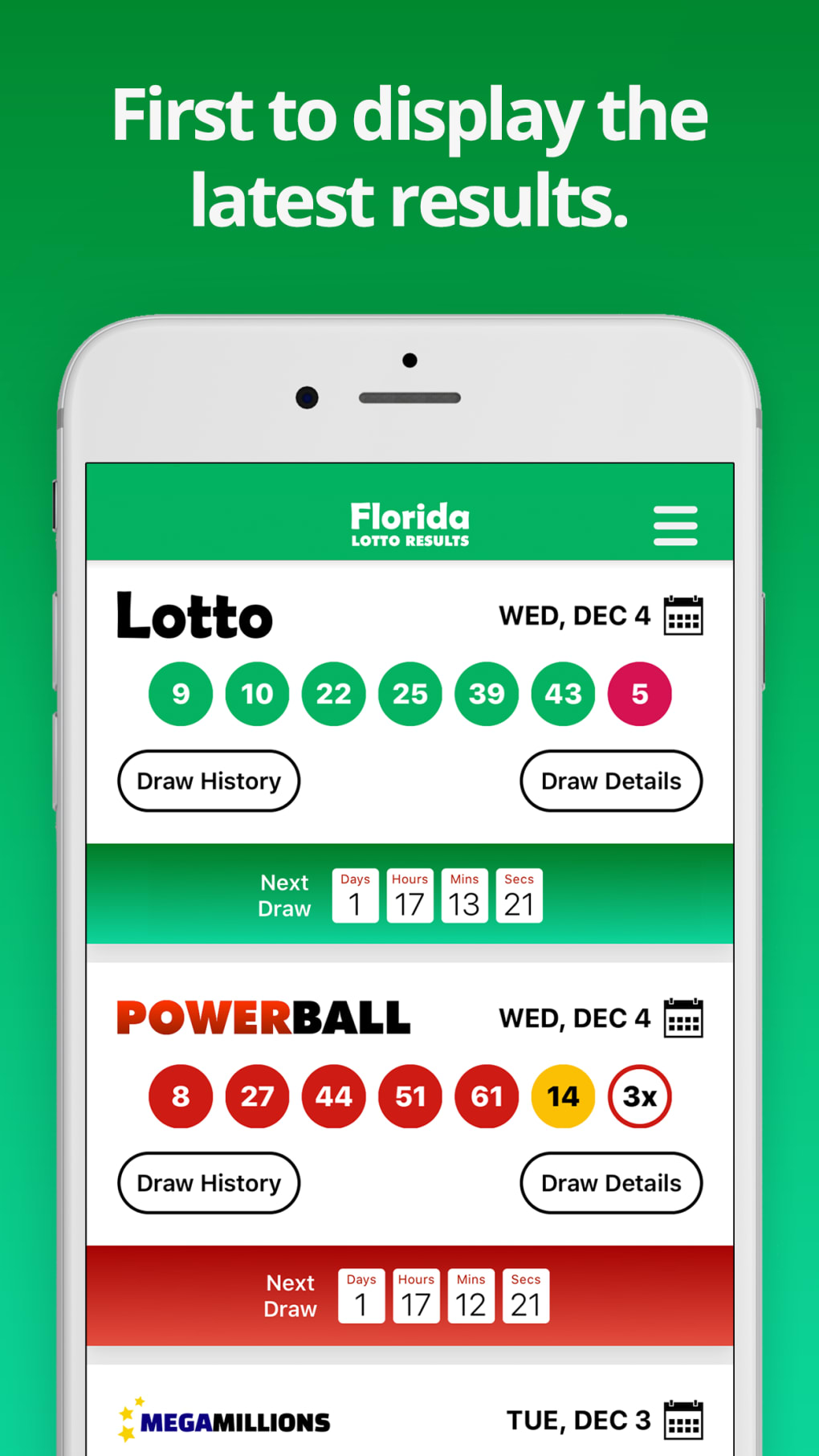 Florida Lotto Results para iPhone Download