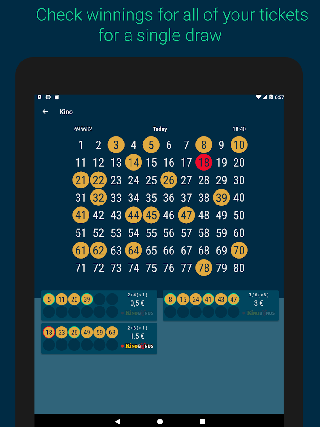 KINO - Live Keno results in Greece by OPAP APK для Android — Скачать