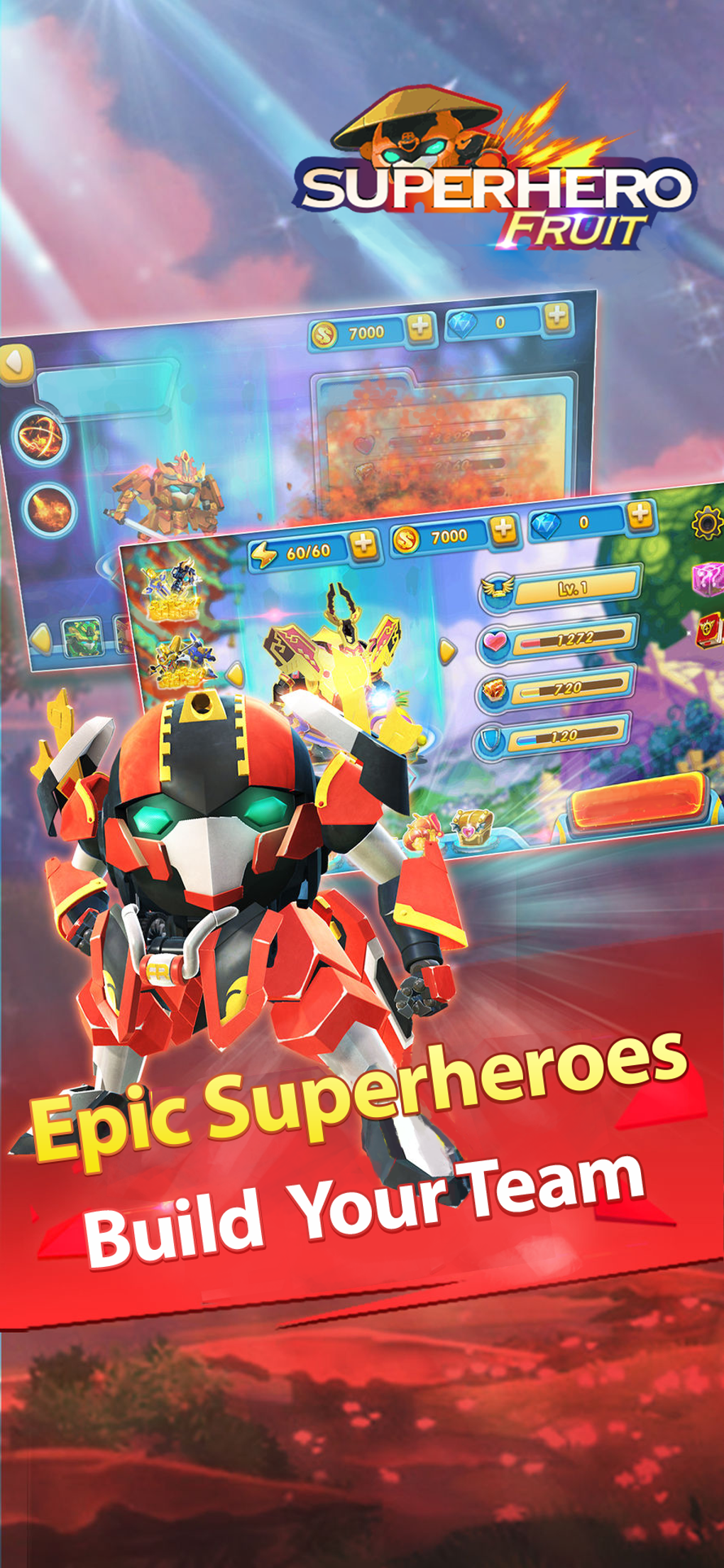 Superhero Fruit: Robot Fight for Android - Download