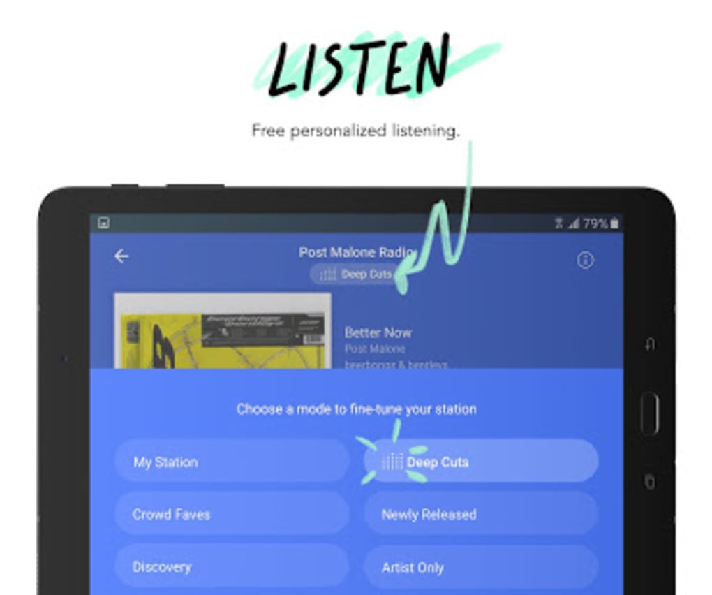 free pandora radio app for android