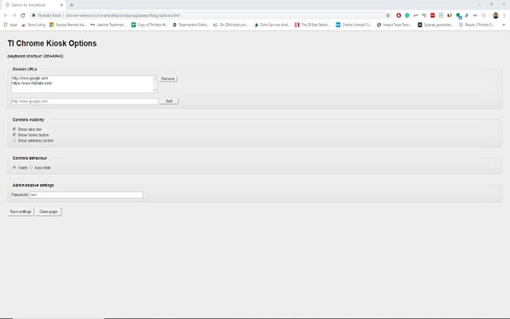 Thinlabs Kiosk for Google Chrome Extension Download
