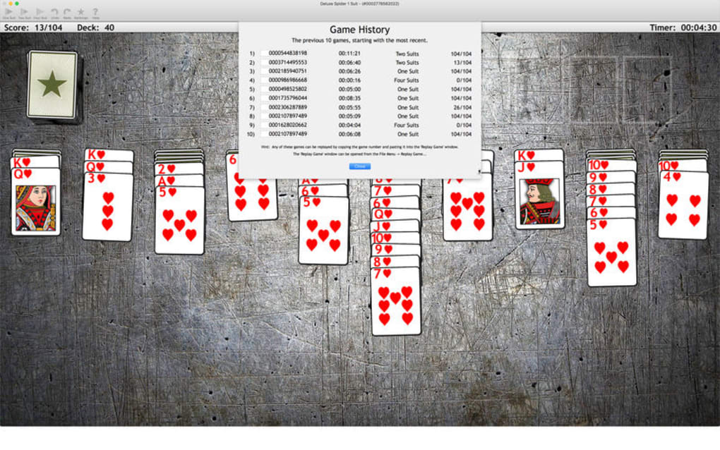 spider solitaire for mac free
