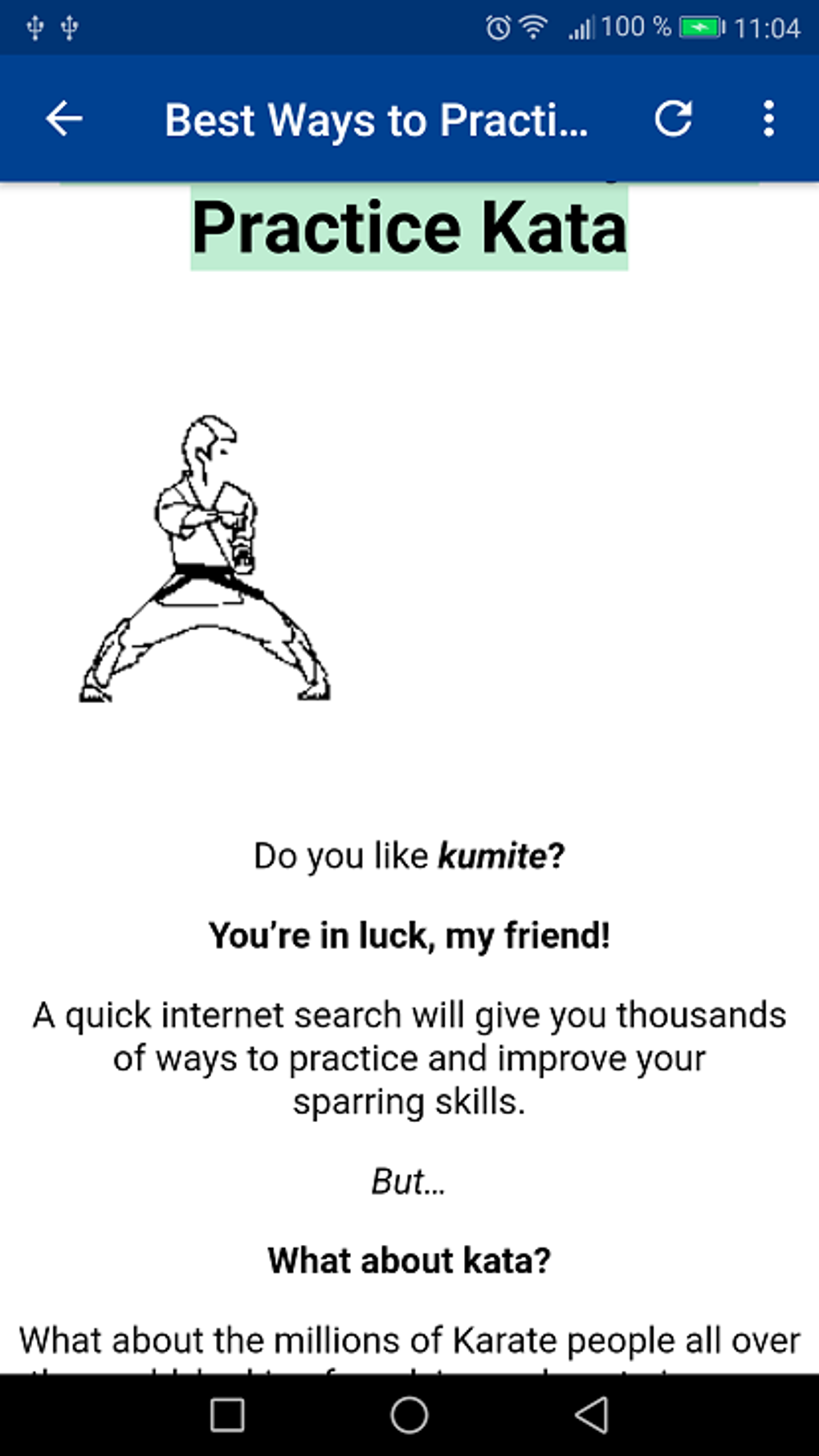 Learning the basics of karate for android download