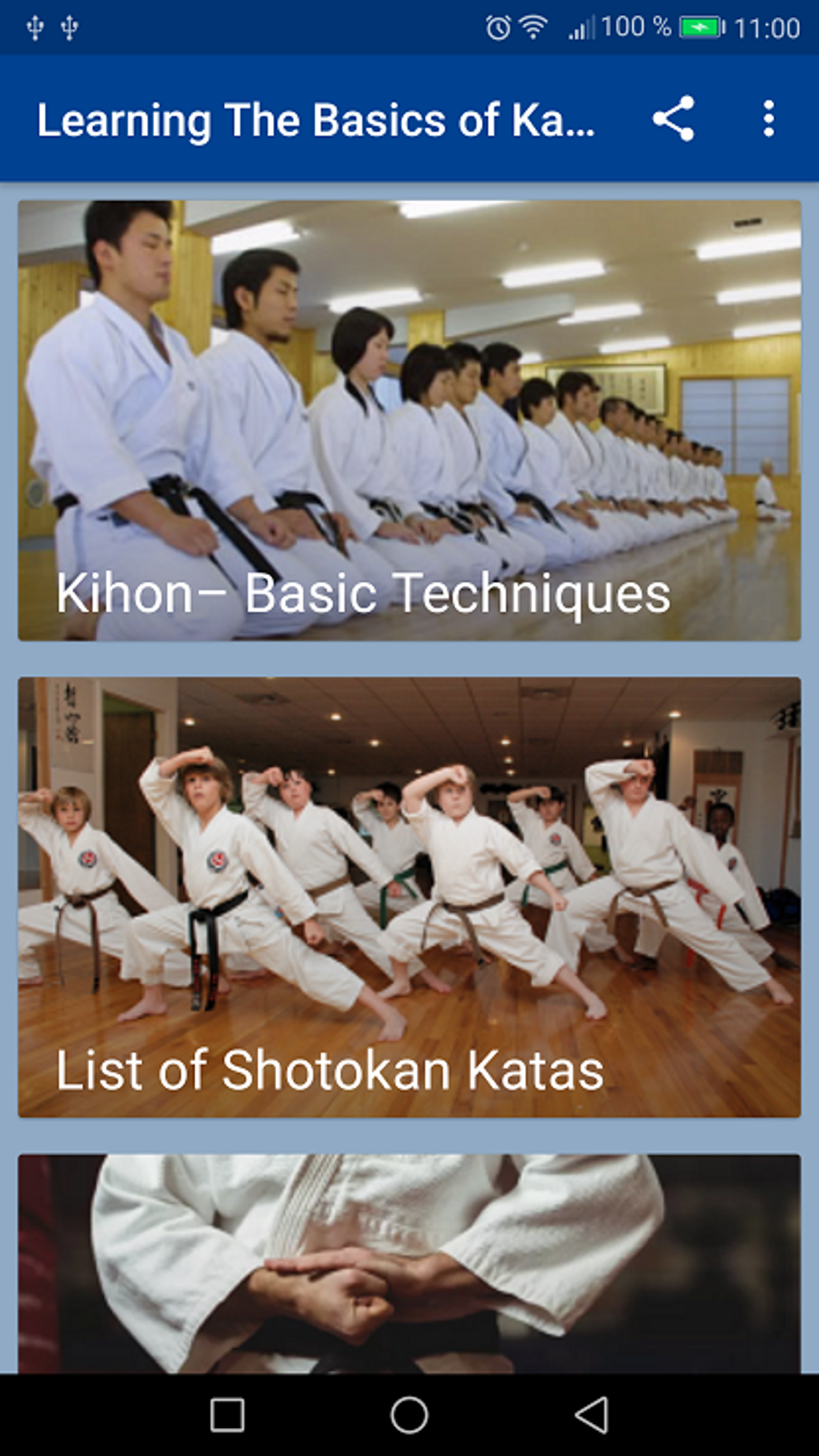 Learning the basics of karate для Android — Скачать