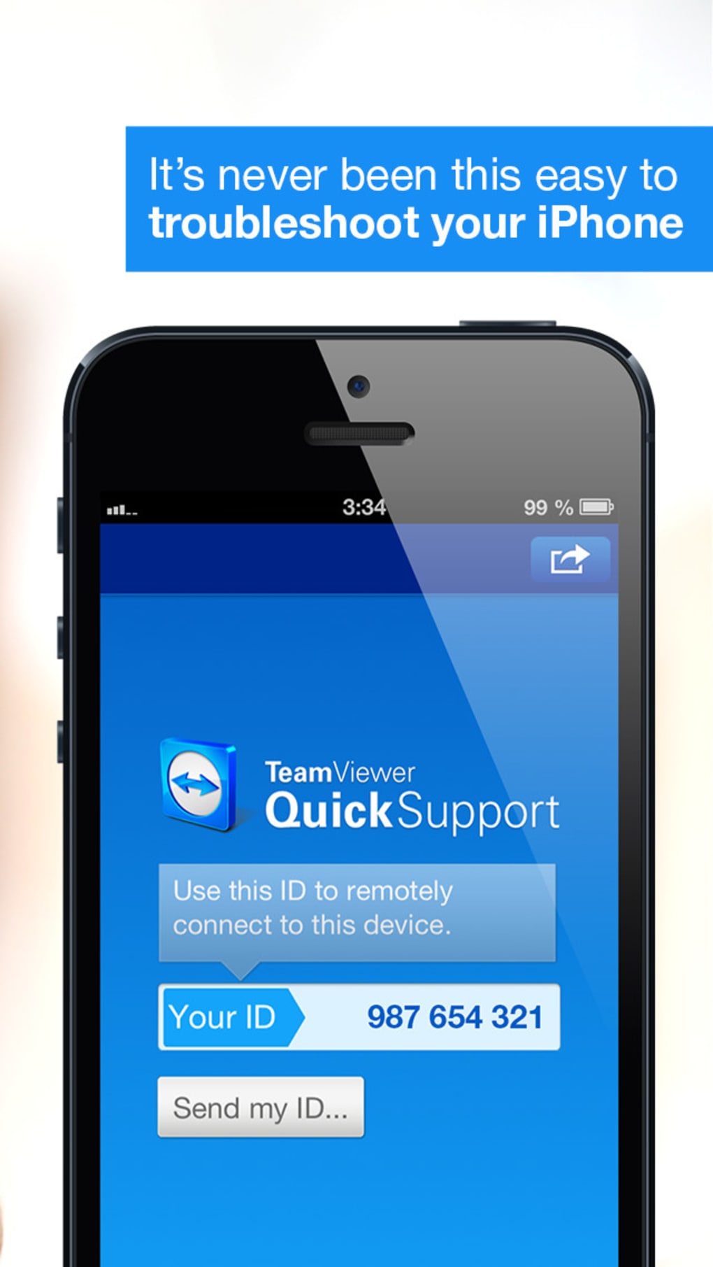 how to middle click teamviewer iphone