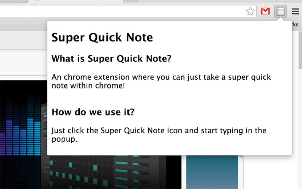 Super Quick Note para Google Chrome - Extensión Descargar