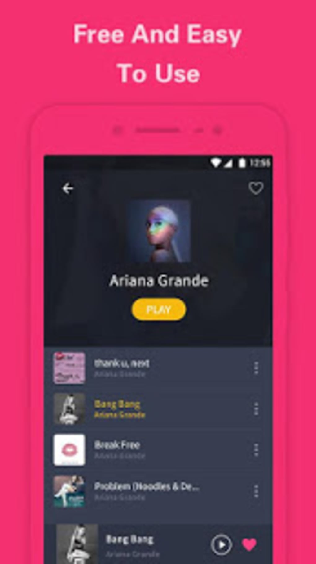 Free Music Download Mp3 Song Downloader Apk For Android Download - download mp3 thank you next song id on roblox 2018 free