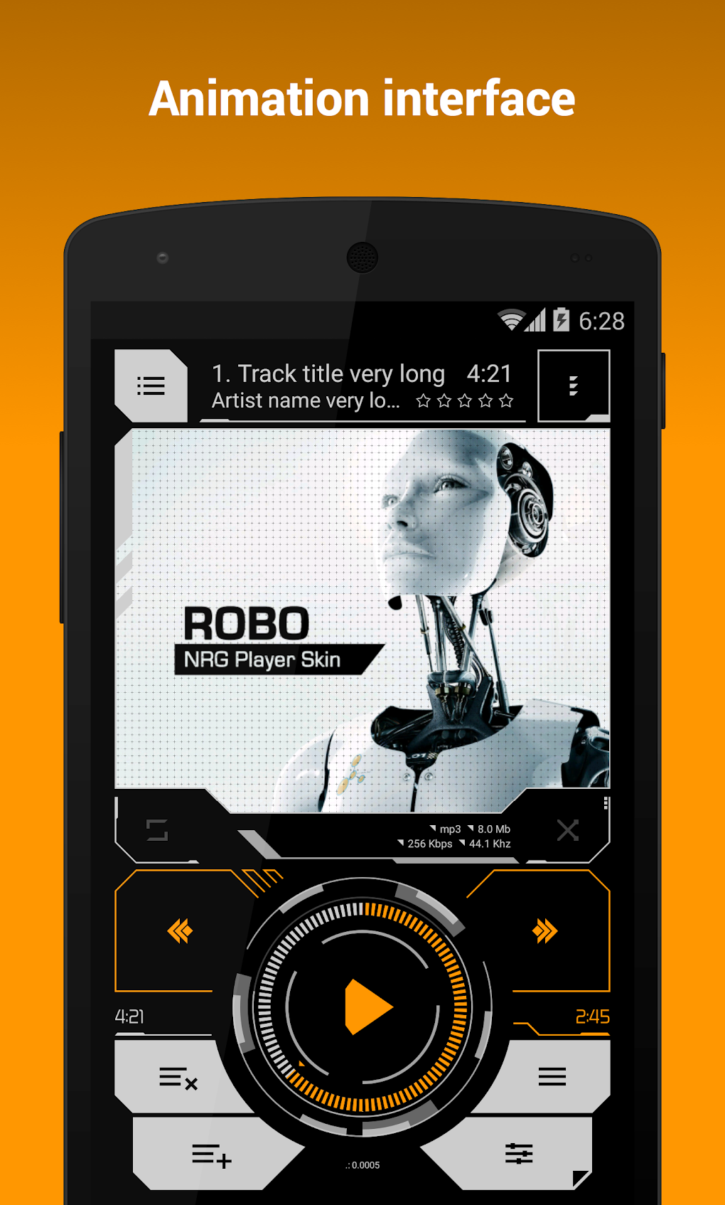 NRG Player Robo Skin для Android — Скачать