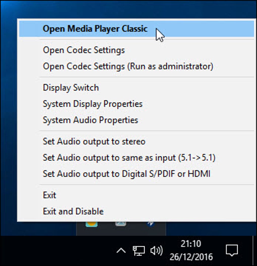 media player codec pack setup