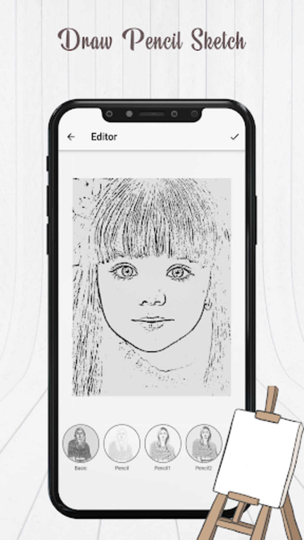 pencil sketch maker photo app screenshot