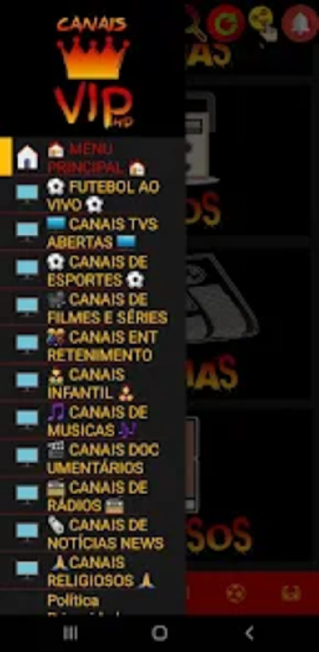 Canais VIP HD - Tv online for Android - Download