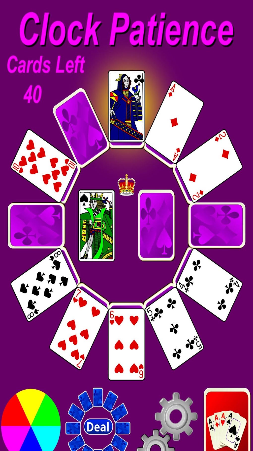 Clock Solitaire Card Game